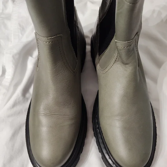 G STAR Kafey Chelsea Leather Boots green Combat Y2K - Picture 5 of 7